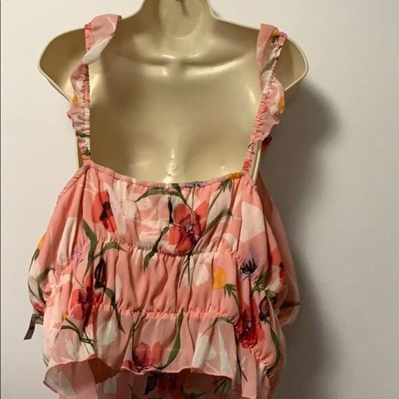 NWT LEITH‎ FLORAL RUFFLE CROP TANK SIZE 2X - Picture 3 of 5
